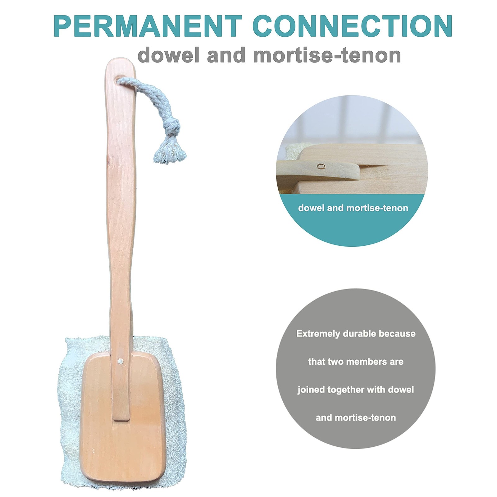 2 Pack Natural Exfoliating Loofah luffa loofa Bath Brush On a Stick – with Lo…