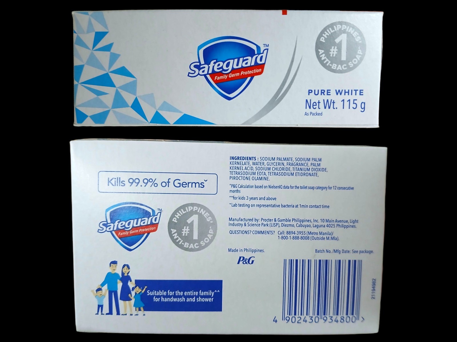 New SAFEGUARD Pure White 115g x 4 Philippines