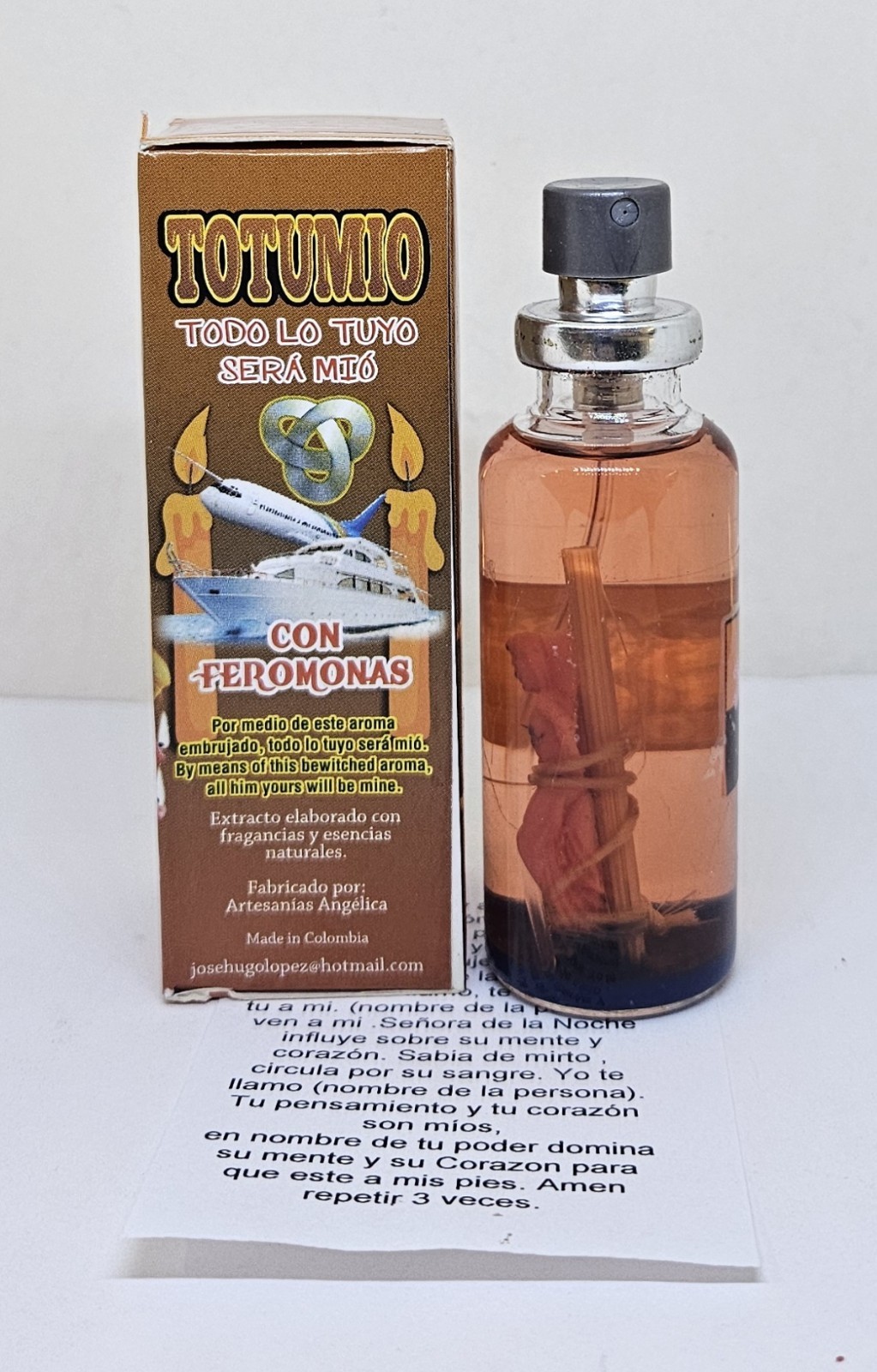 TOTUMIO PERFUME FEROMONAS PARA DOMINAR Y ATRAER EL AMOR ORACION Y AMULETO