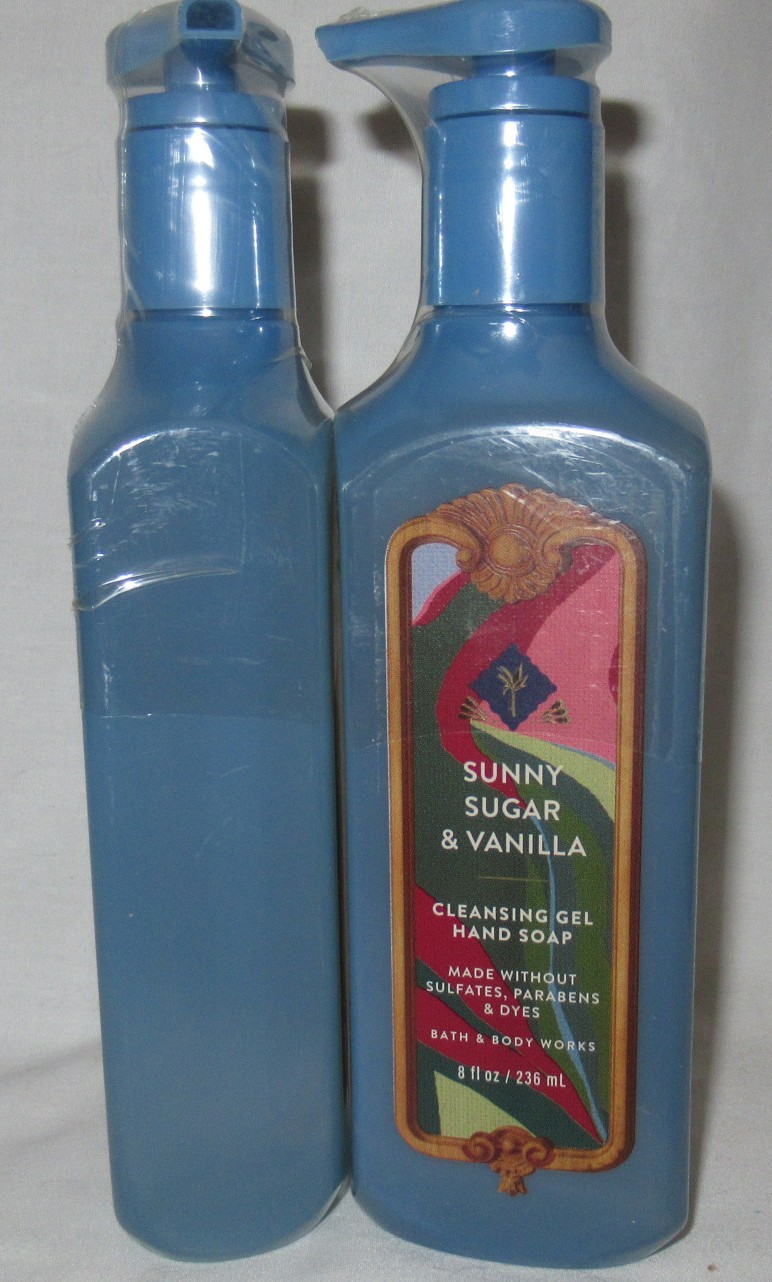 Bath & Body Works Cleansing Gel Hand Soap Lot Set of 2 SUNNY SUGAR & VANILLA