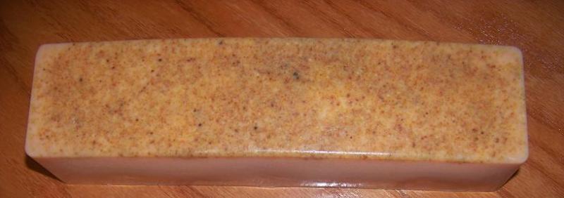 HOME-MADE GOAT’S MILK,SHEA,MANGO,COCOA BUTTER ORANGE W/PEEL SOAP 2lb 5oz Loaf
