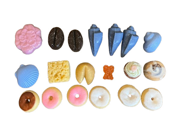 Vintage Novelty Soap Lot Mini Food Donut Cupcake Seashell Decorative NEW