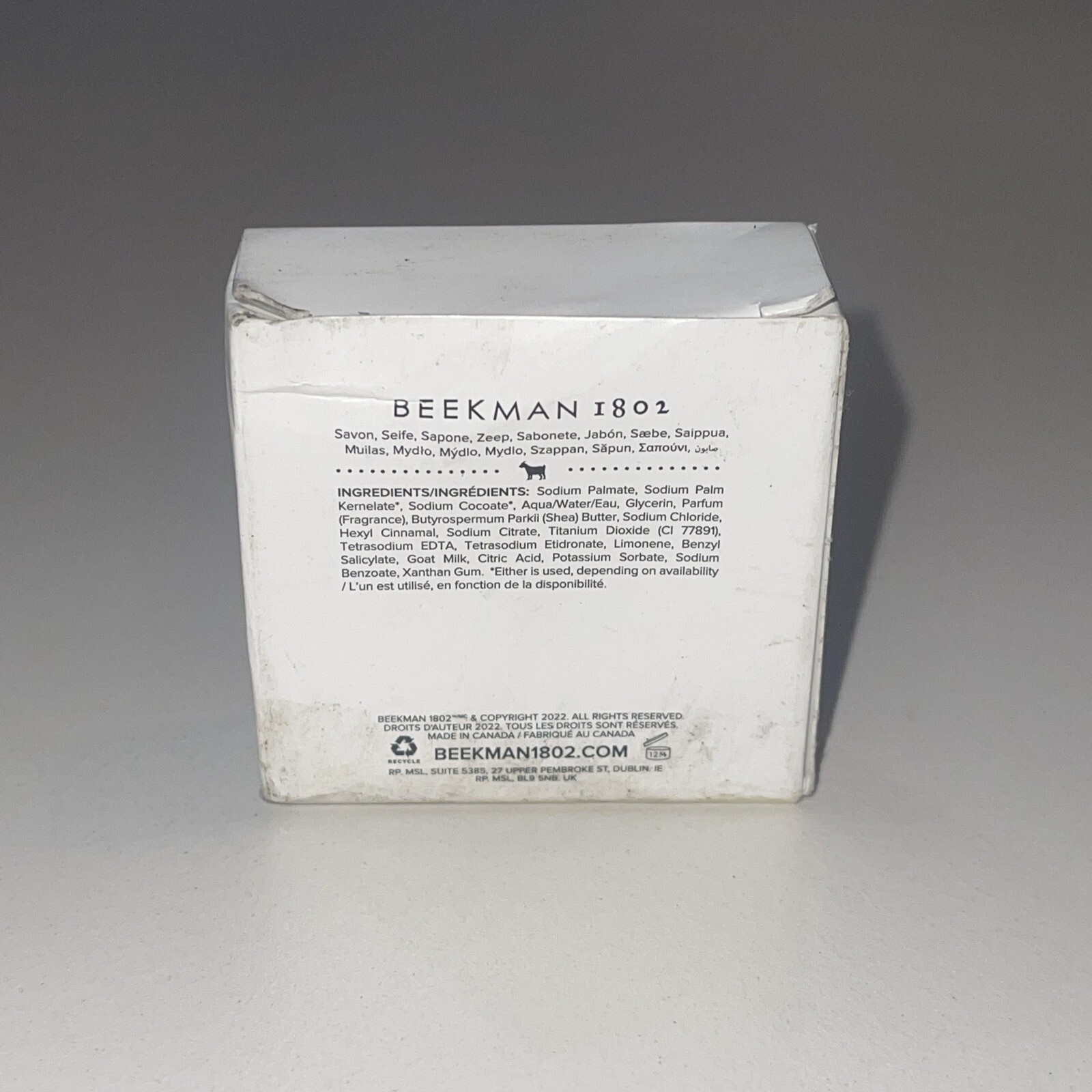 Beekman 1802 Fresh Air Goat Milk Face & Body Bar 1.4 Oz