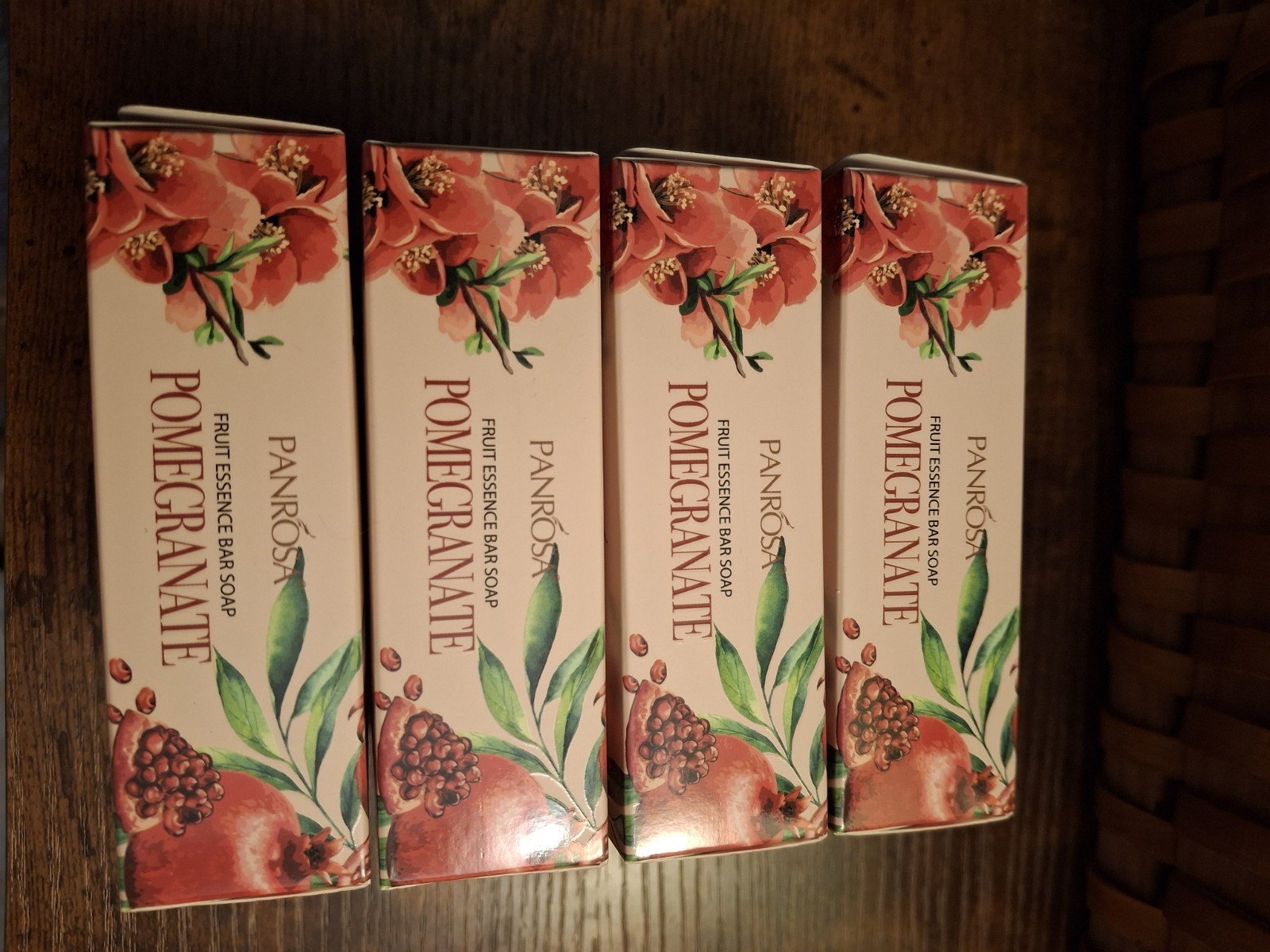 4 Pack – PANROSA Fruit Essence Bar Soap – Pomegranate – 3.5oz – MADE IN USA