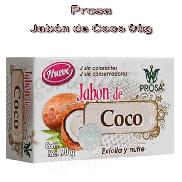 PROSA Jabón Coco Bar Soap Coconut Exfoliates & Nourish the Skin 90 g