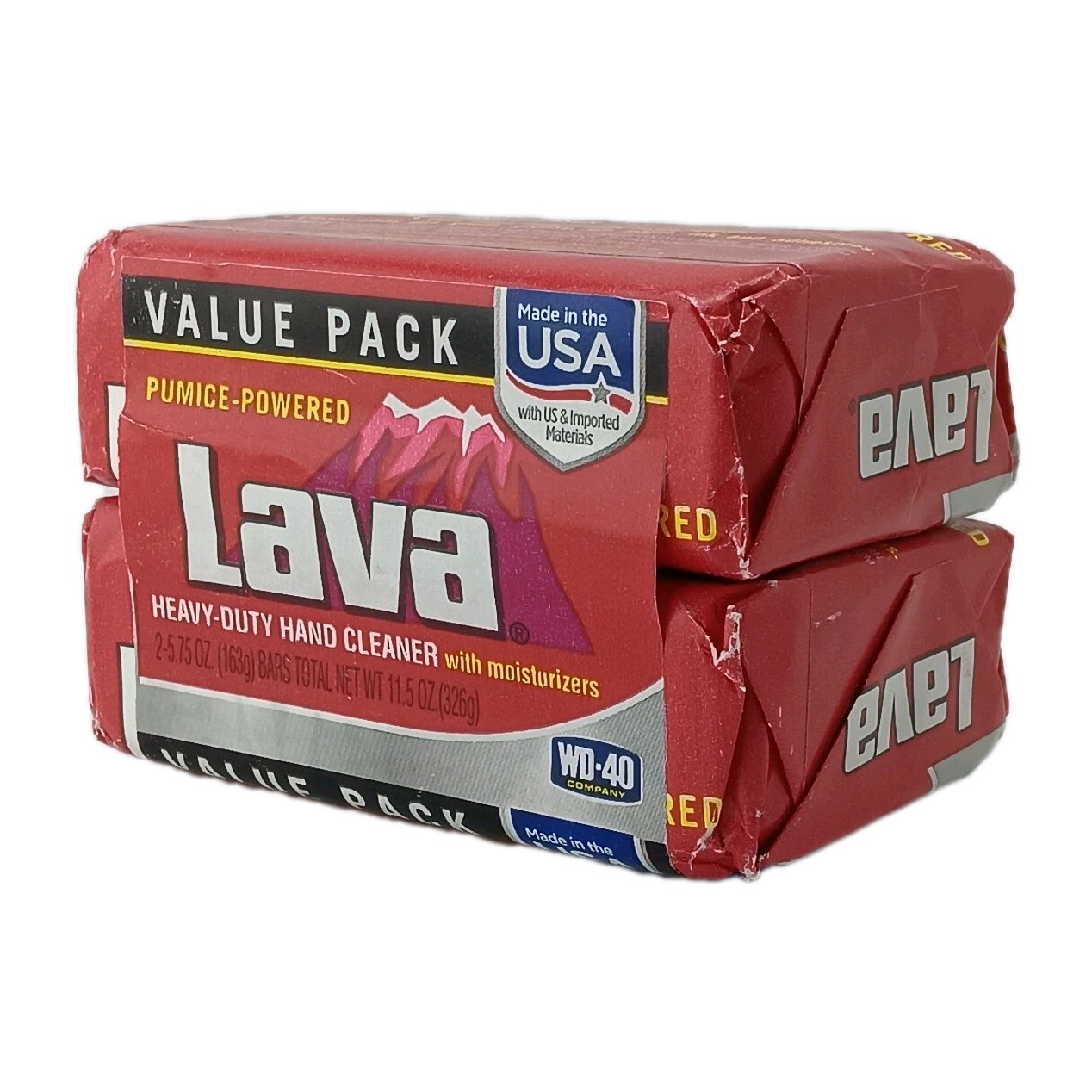 Lava Heavy-Duty Hand Cleaner Bars with Moisturizers 2 Pack – 5.75 OZ Each