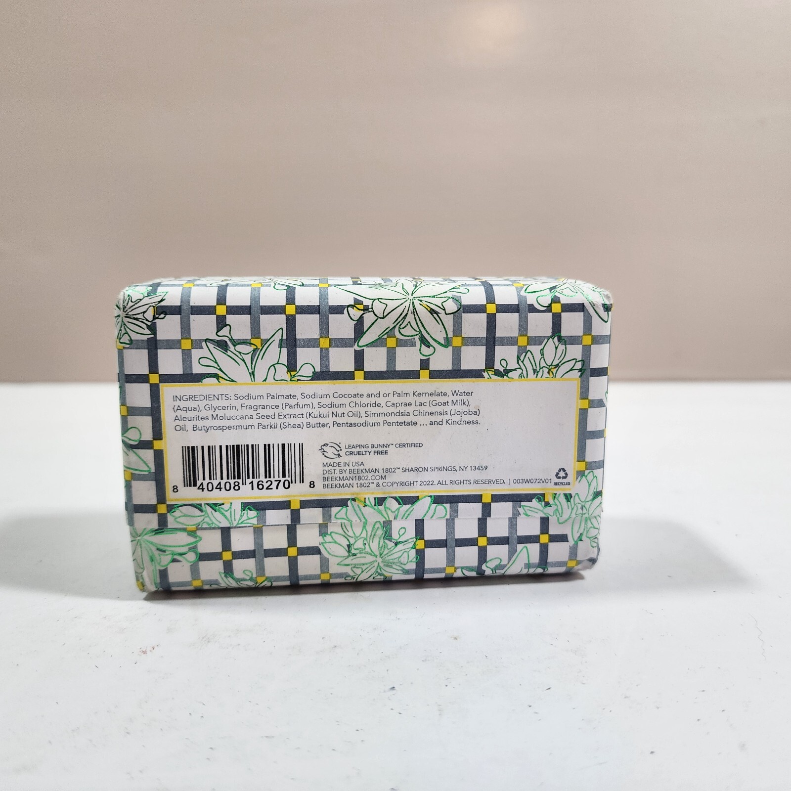 BEEKMAN 1802 Sparkling Honeysuckle Goat Milk Bar Soap 255g Jumbo Sealed NEW
