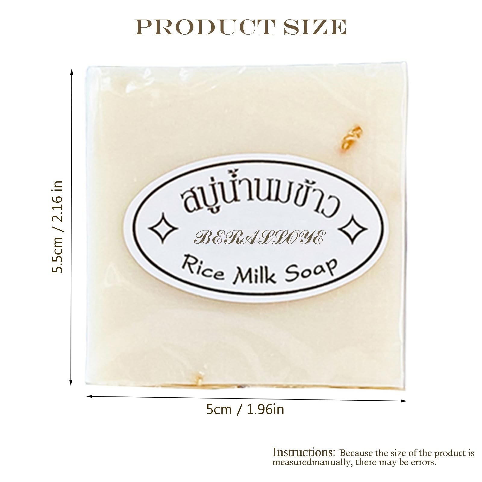 3PCS Vegan Rice Soap for Body & , Gentle Long-lasting Moisturizing for All Sk…
