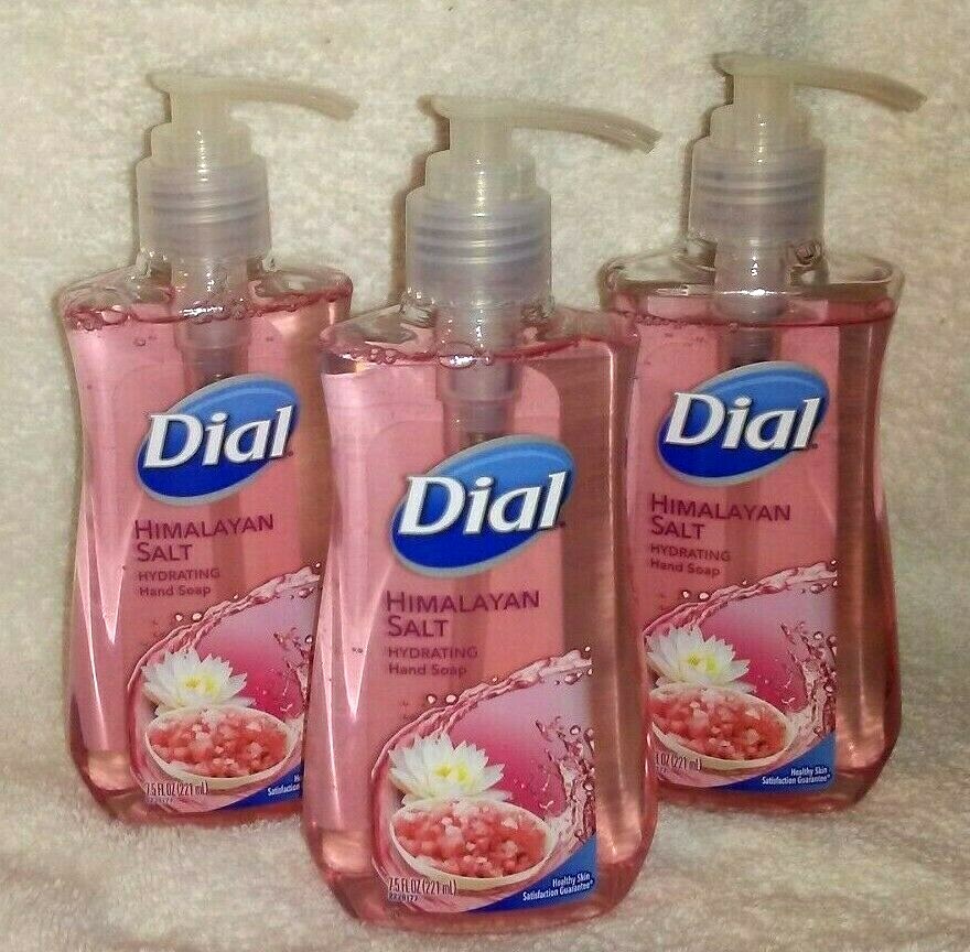 3 Dial Liquid Hand Soap Himalayan Salt 7.5 FL OZ Pump Bottle – Pink 22.5 FL OZ