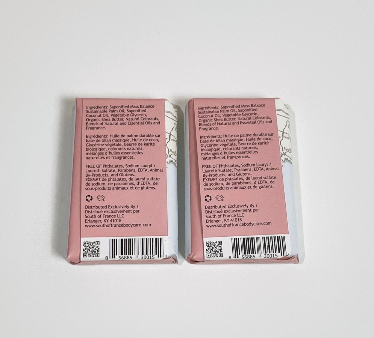 South of France Mediterranean Fig French Milled Trave Size Bar Soap 1.5 oz (x2)