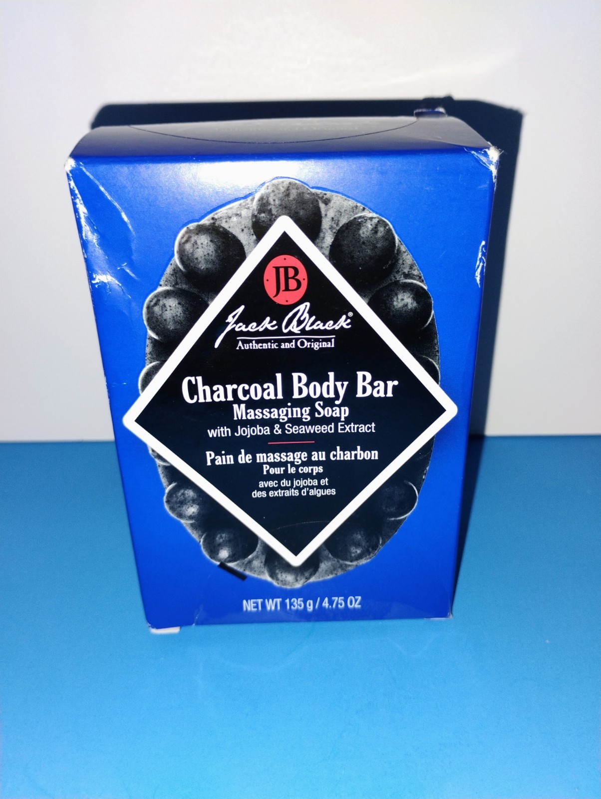 Jack Black Charcoal Body Bar Massaging Soap 135g /4.75 oz New Worn Box (L)
