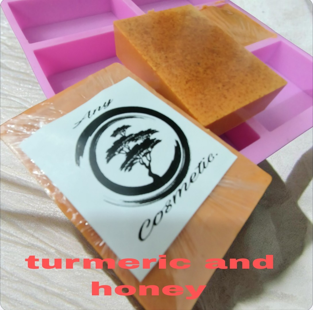 Any Cosmetic Turmeric & Honey Orange Rectangular Body Bar Soap for Body & Face