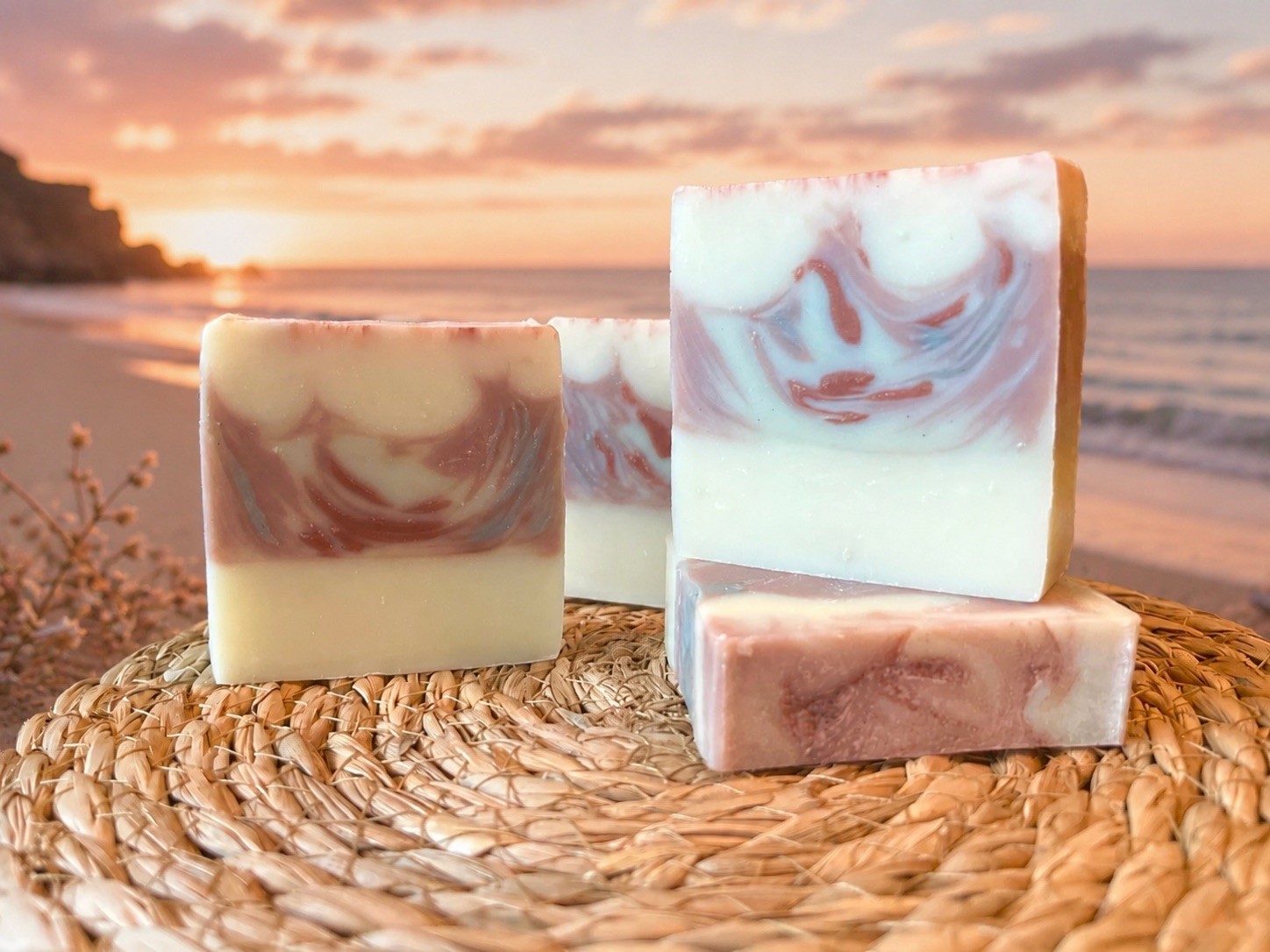 Sea Petals Handmade Soap, Lavender, Geranium, Ylang Ylang, Frankincense Blend