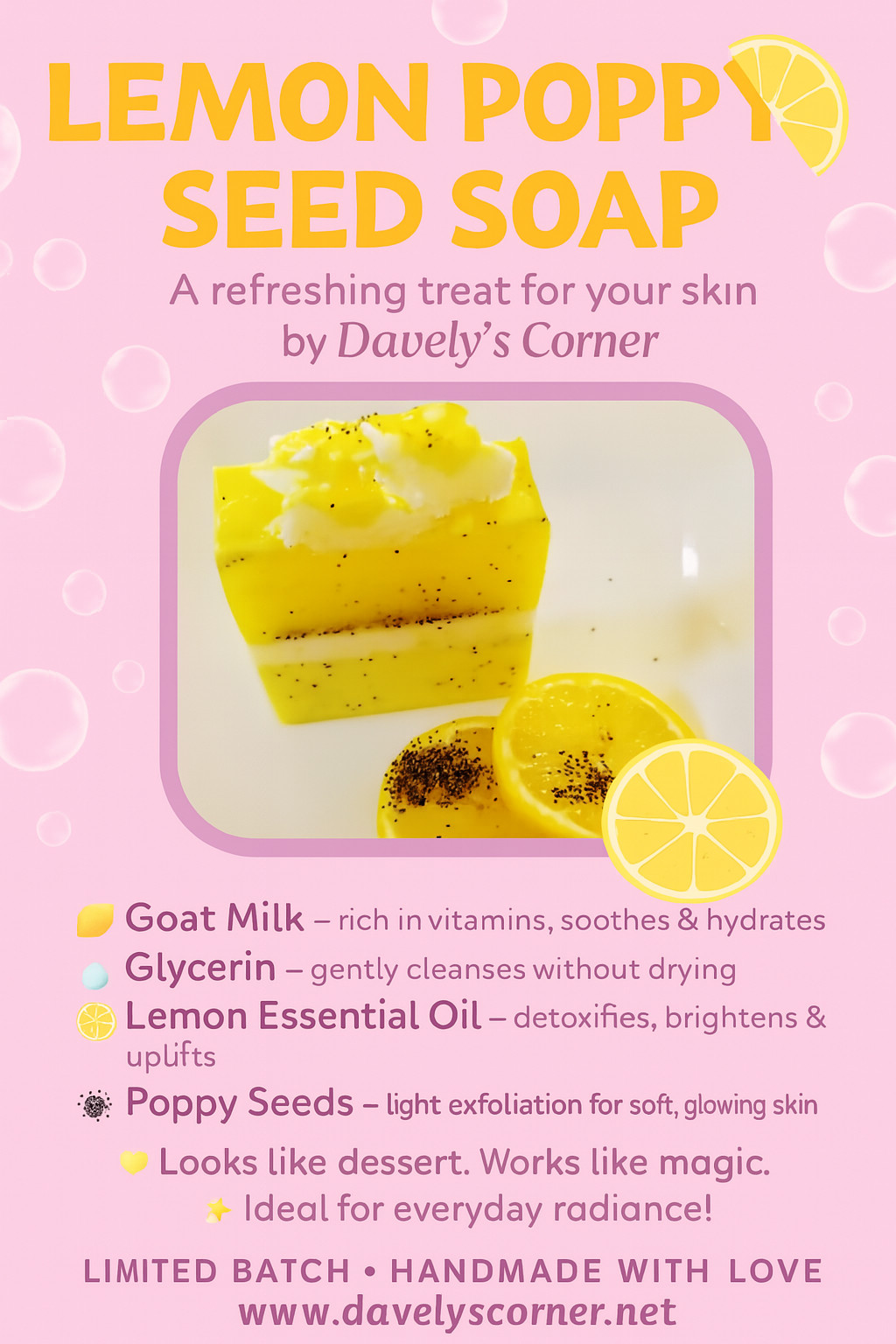LEMON POPPY SEEDS soap