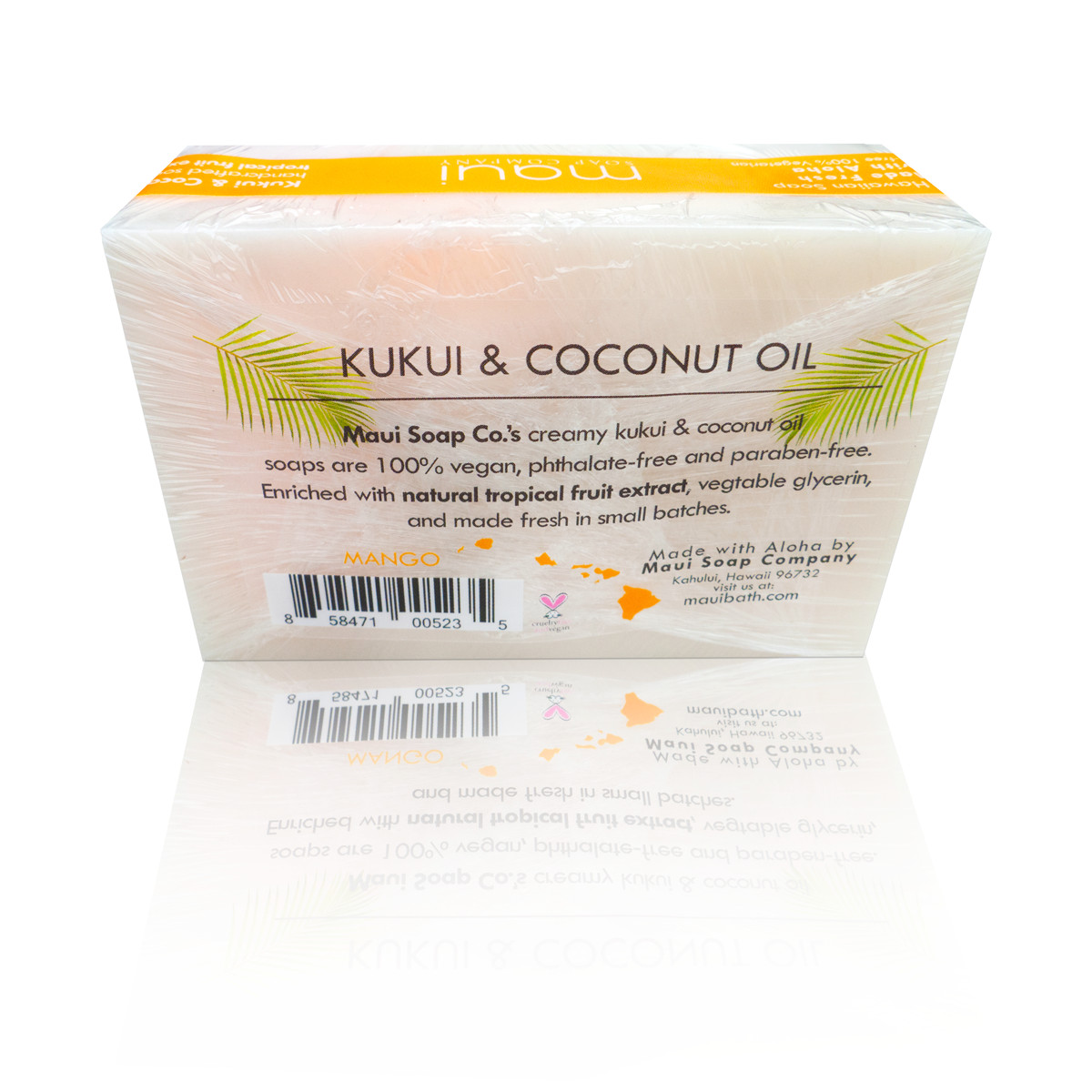 Maui Soap Co Mango Bar Soap with Kukui & Coconut Oil 6oz