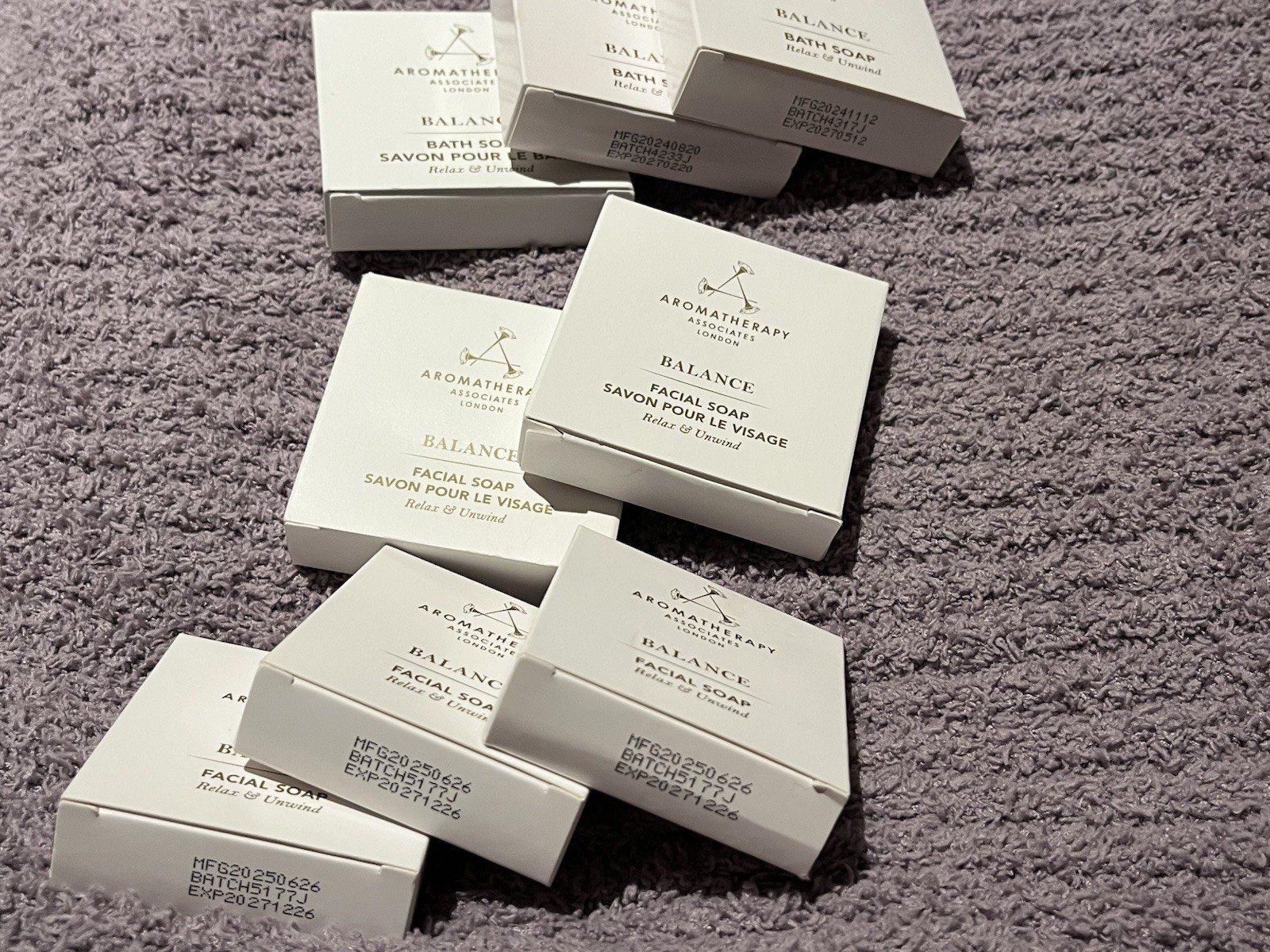 8X Aromatherapy Associates Balance Facial Bar Soap NEW Travel Size various