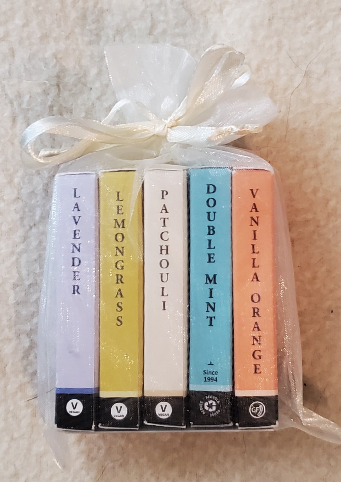 5 Plant Life Aromatherapy Herbal Sampler Soap Bars 1oz. Variety of Scents