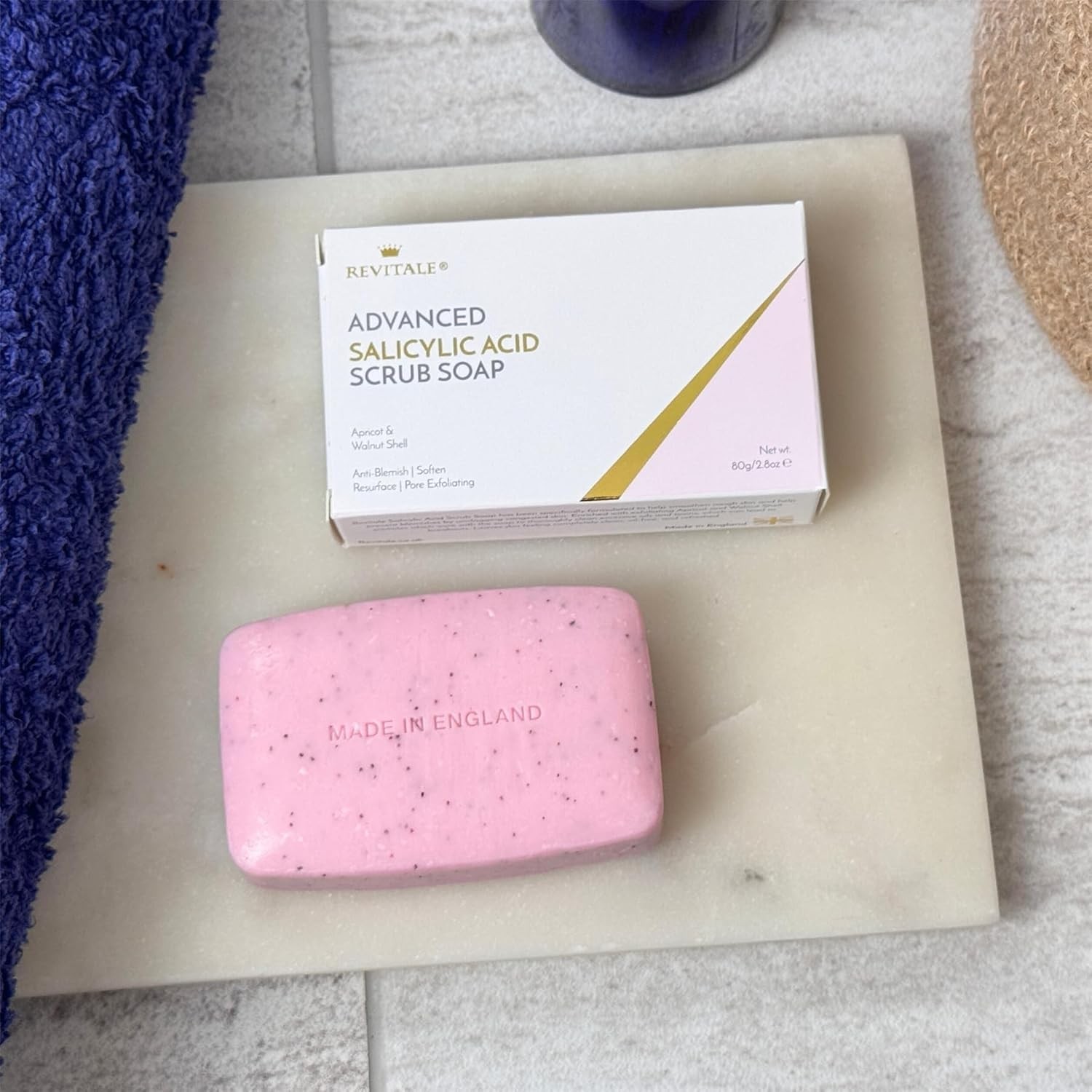 Jabon Exfoliante Con Acido Salicilico, Exfoliante De Poros, Suavizante De La…
