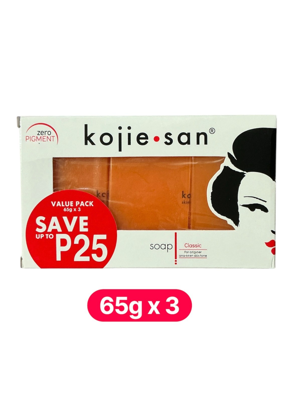 Kojie-San Classic Soap – 3 Pack (65g each)