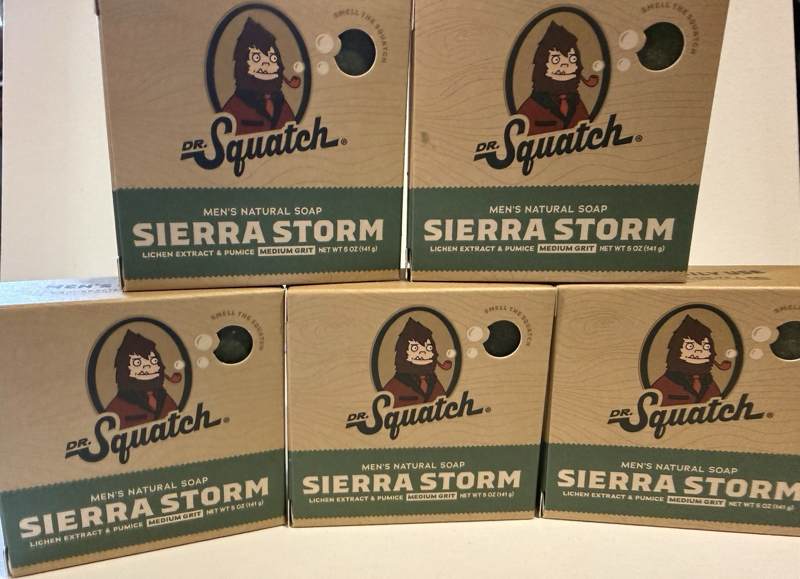 Dr. Squatch Sierra Storm Soap Bar, Medium Grit, Lichen Extract, Pumice, 5oz