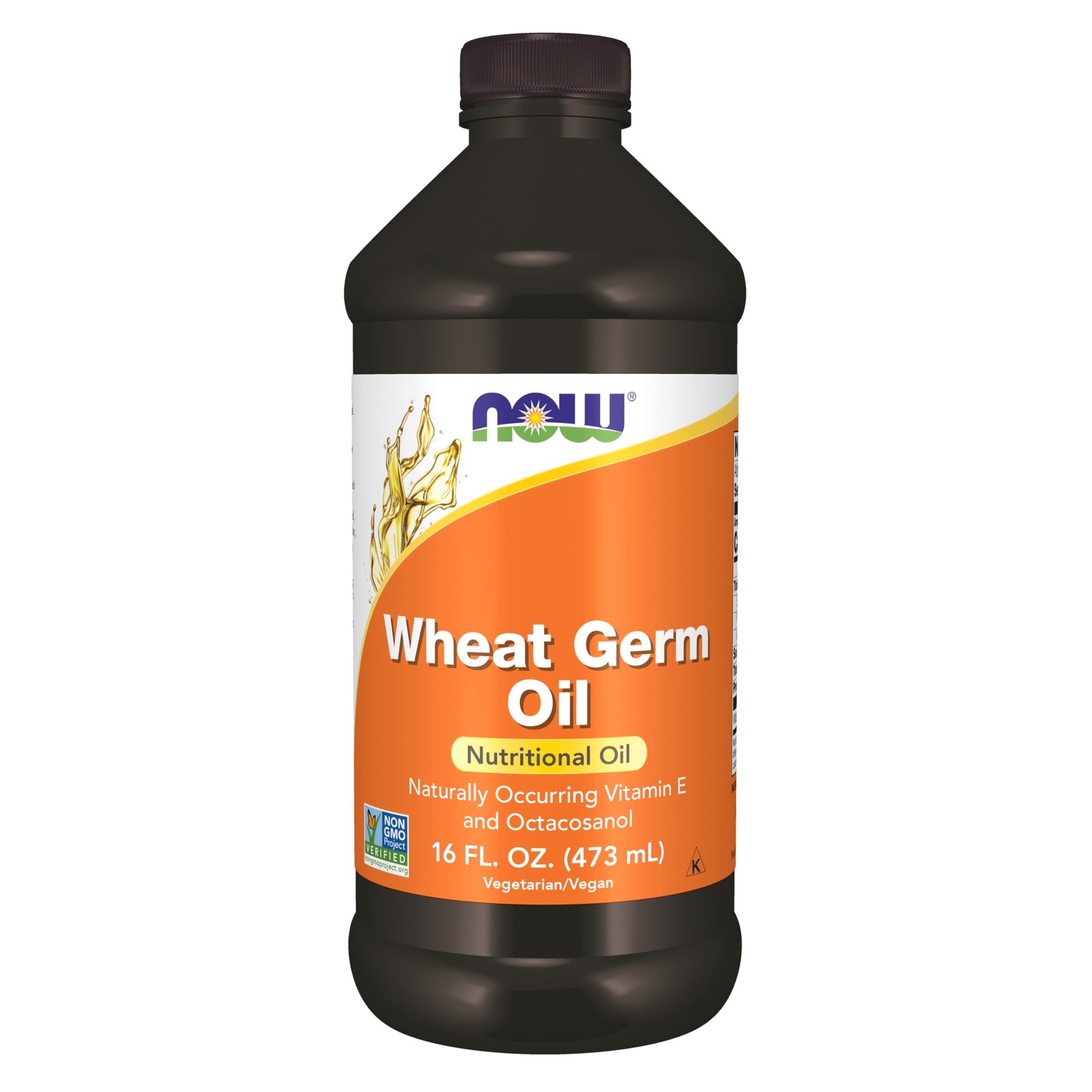 NOW Foods Supplements, Wheat Germ Oil with 16 Fl Oz (Pack of 1), Amber