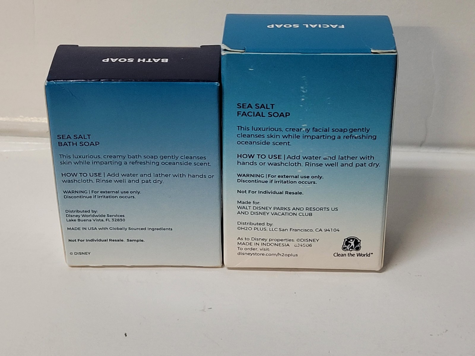 DISNEY Resorts Soap H2O+ Sea Salt Facial Soap And Body Soap 1.5oz Travel Size