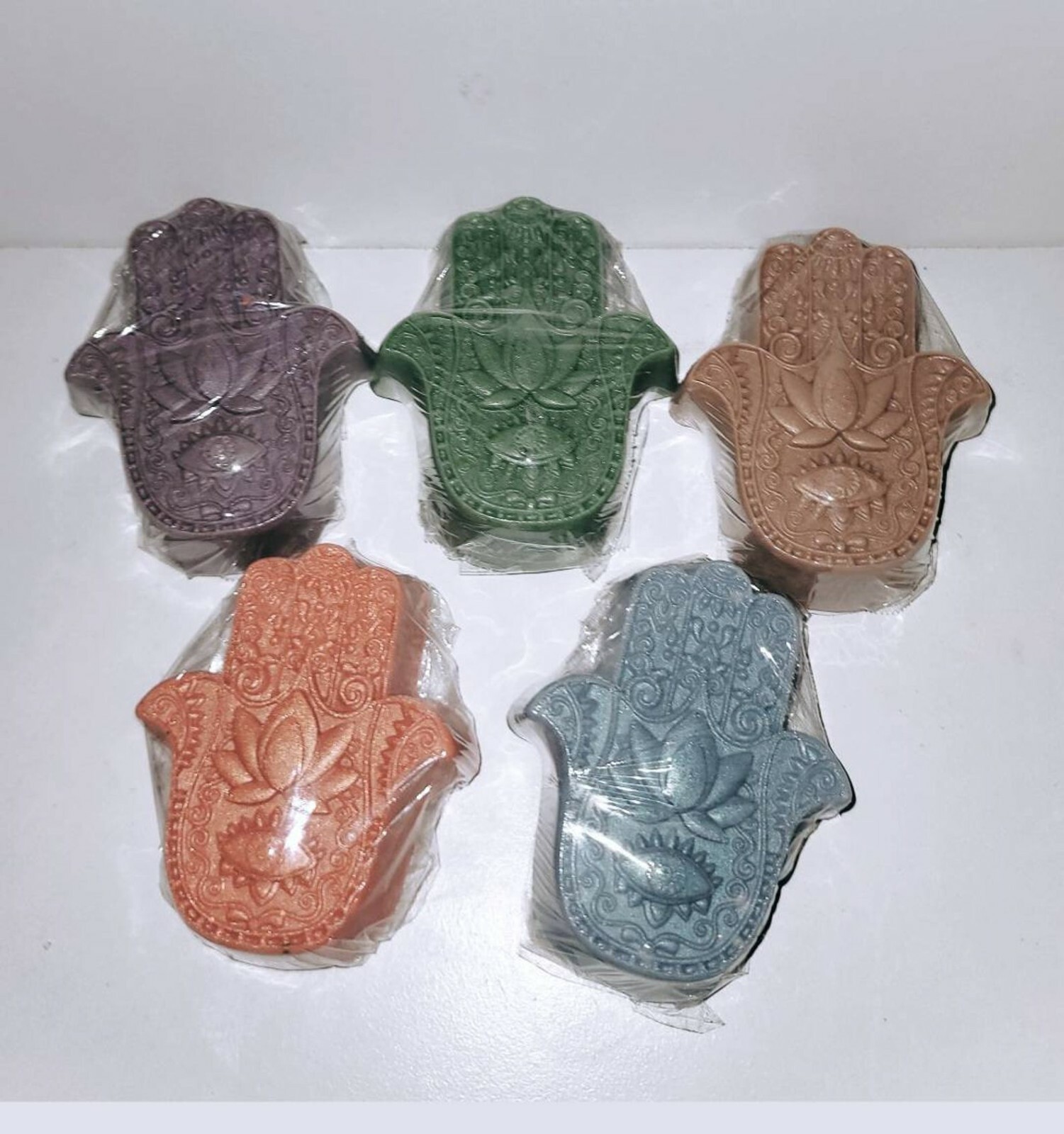 Hamsa Soap, Spiritual Soap, Healing Soap, Hand of Fatima, Lotus in the Palm