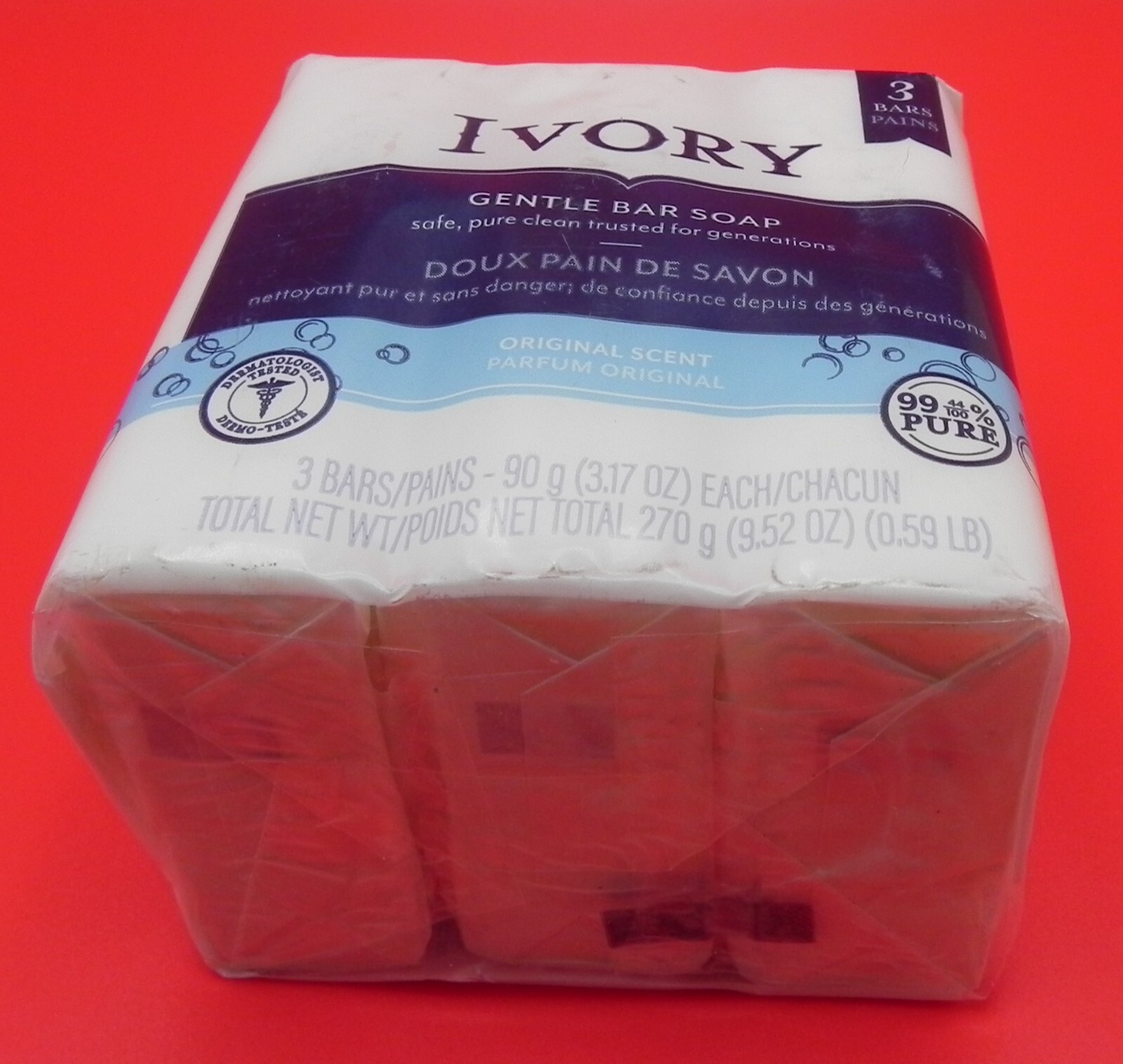 Ivory Gentle Bar Soap Original Pack 0f 3 Bars New In Original Package