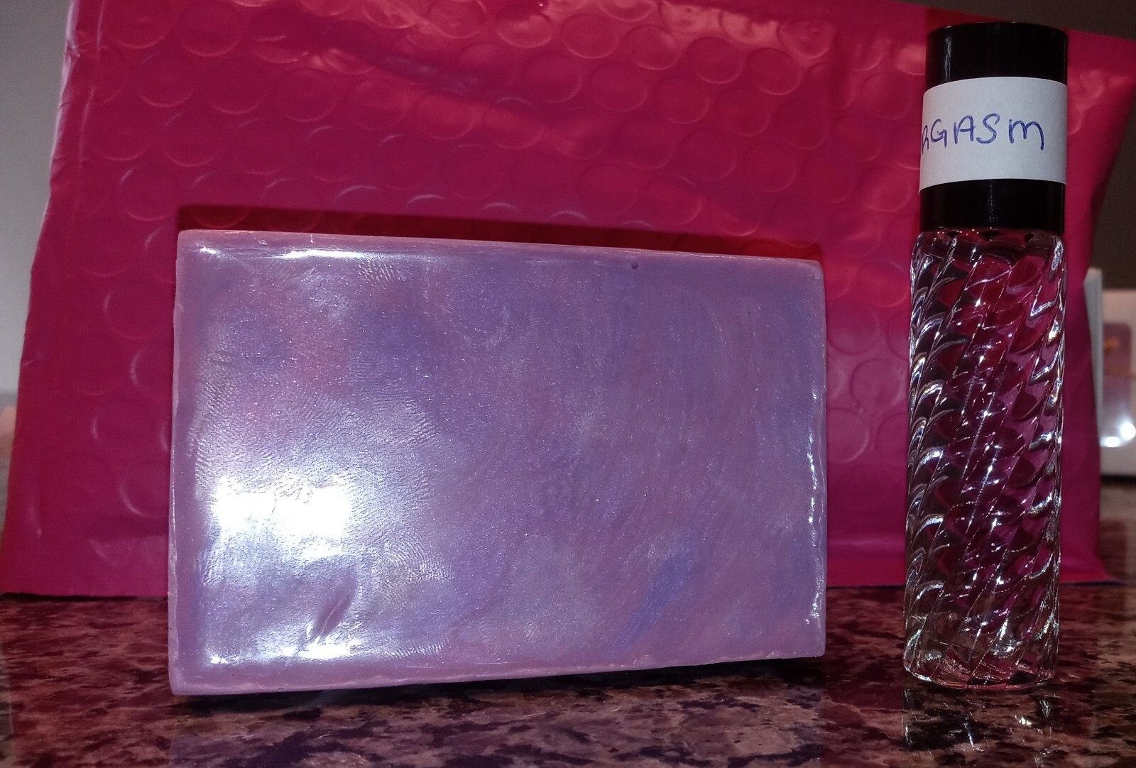 Homemade Body Bar and 10ml roll on fragrance oil combo