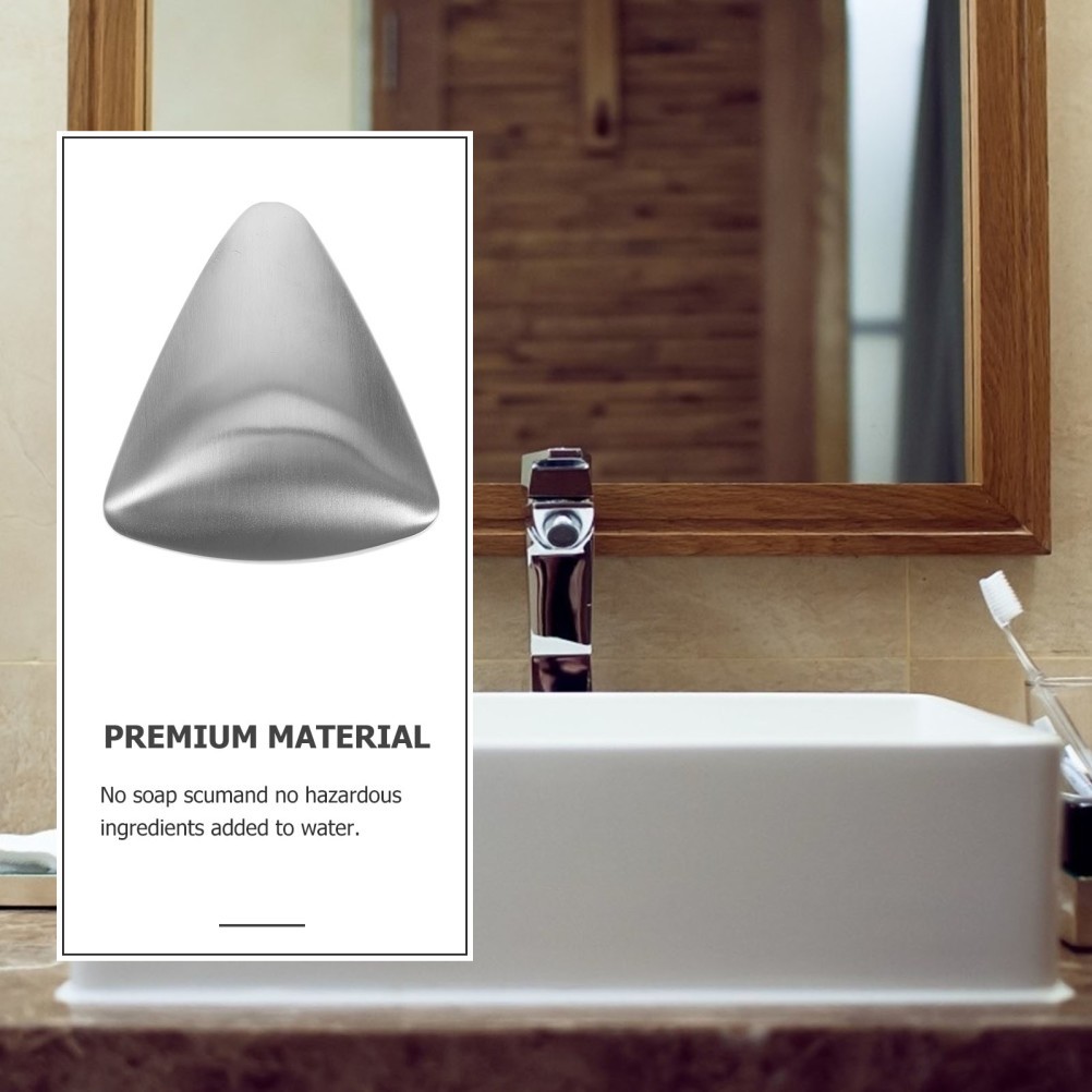 Triangle Metal Bar Soap Stainless Steel Odor Remover for Hand Cleaning