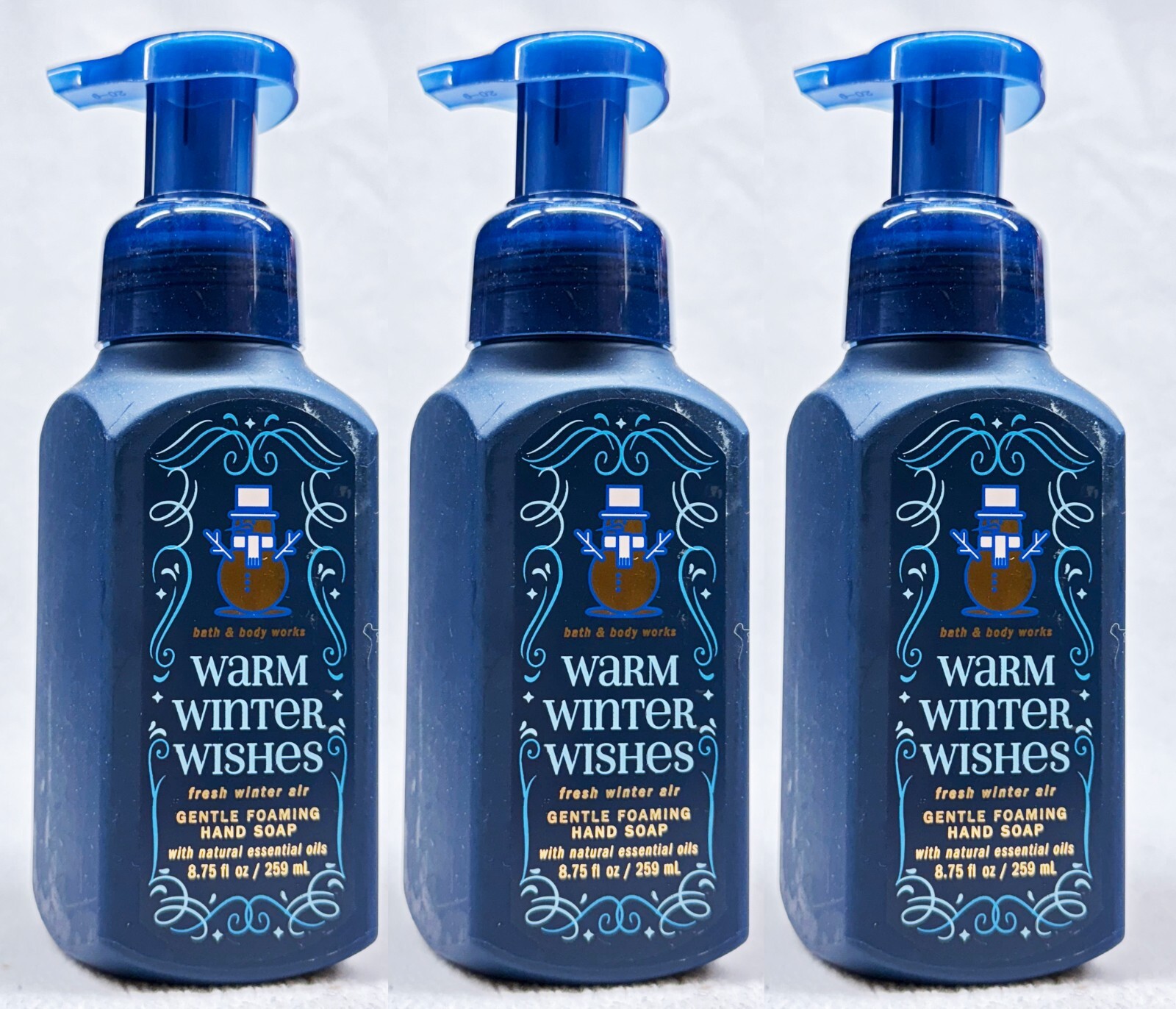 3 Bath & Body Works FRESH WINTER AIR Gentle Foaming Hand Soap 8.75 oz