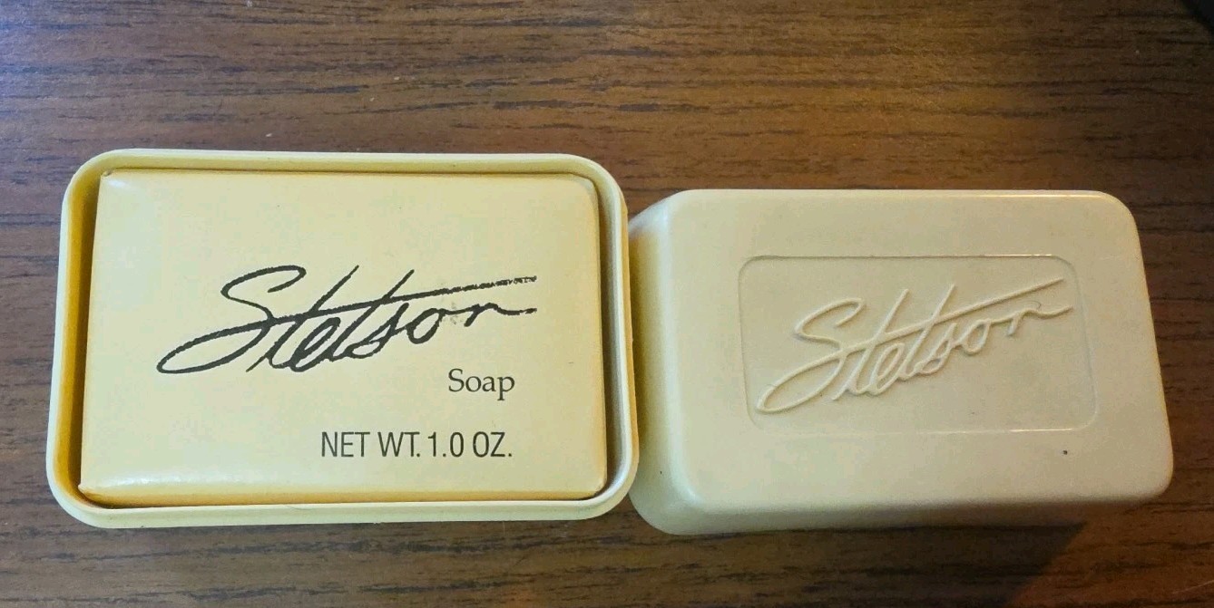 Vintage STETSON By COTY Travel Size 1.0 Oz Soap In Plastic Travel Case Unopened