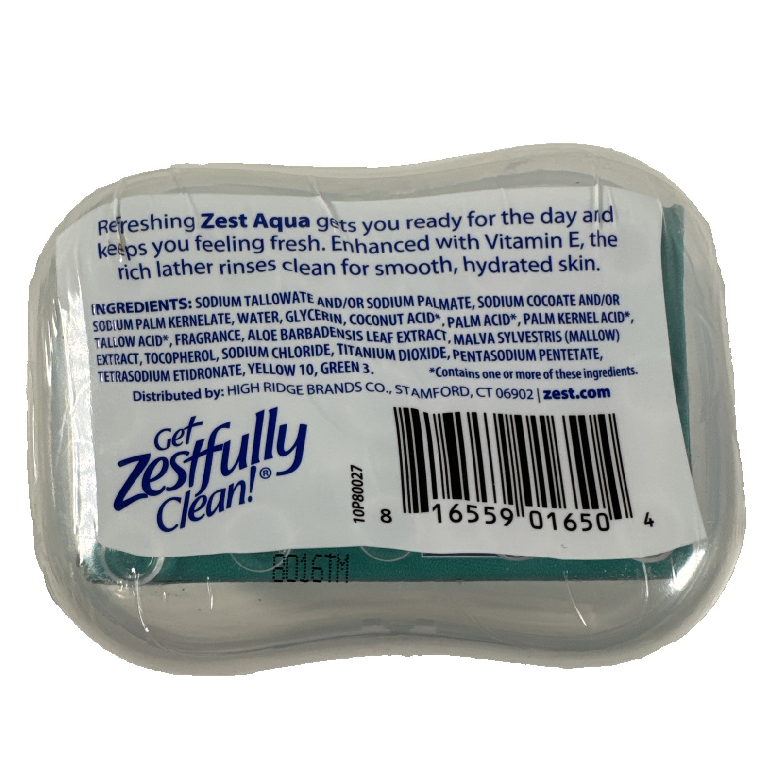 NEW OLD STOCK ZEST AQUA w Vitamin E Travel/Gym Size w Carrying Case 2.25 oz