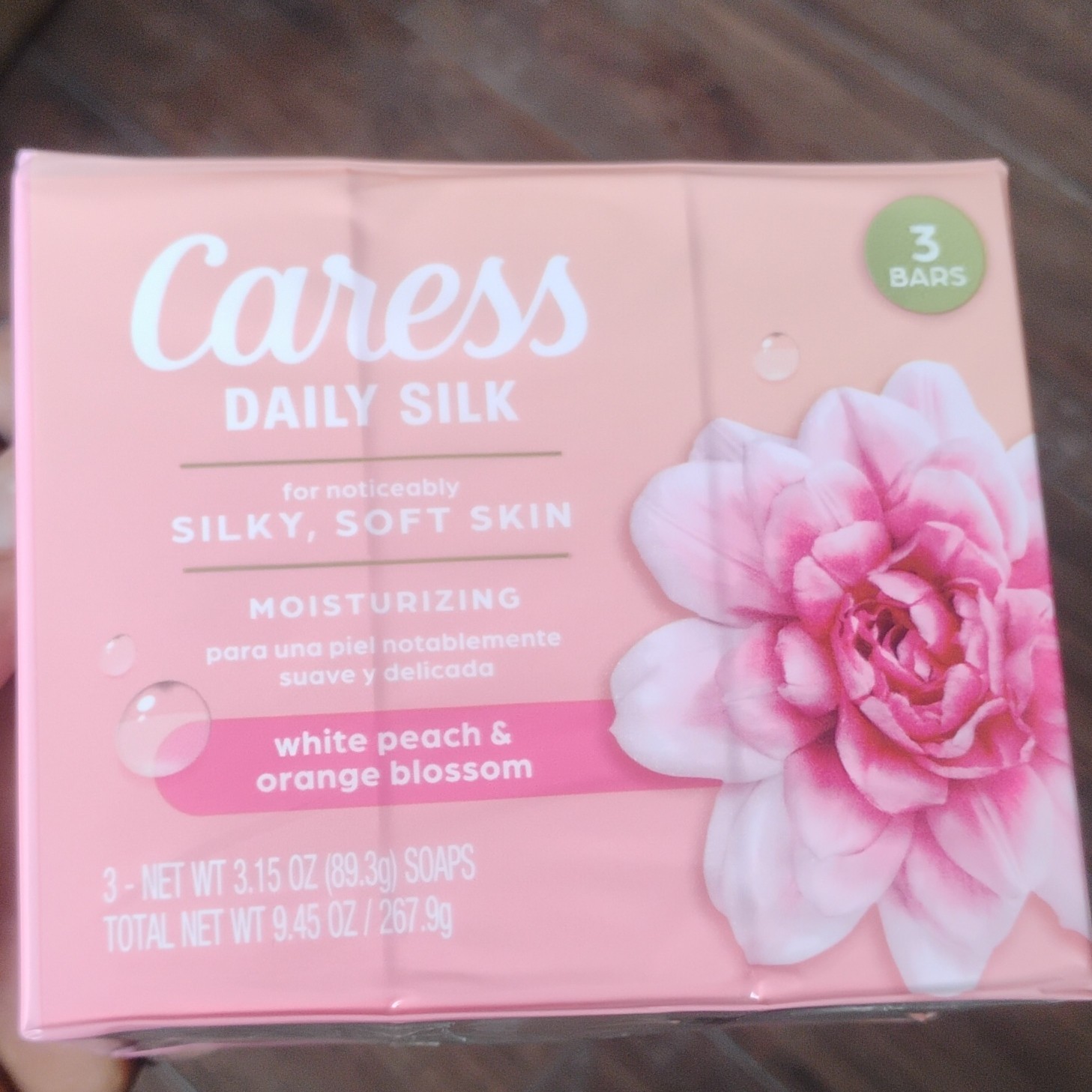 Caress Daily Silk Moisturizing Bar Soap White Peach & Orange Blossom 3 Bars 3…