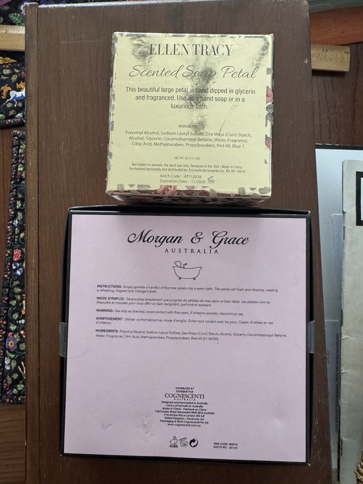 NEW Scented Soap Petals Indulgent Morgan & Grace Australia Ellen Tracy Gift Sets