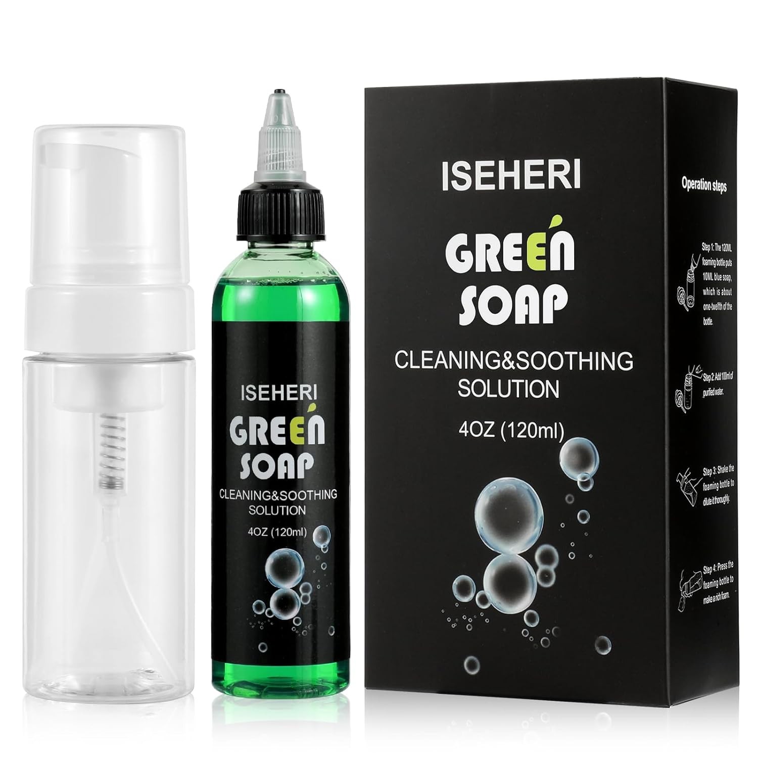 Concentrated Green Soap for Tattoos Tattoo Aftercare Soap 4OZ 120ml Foaming