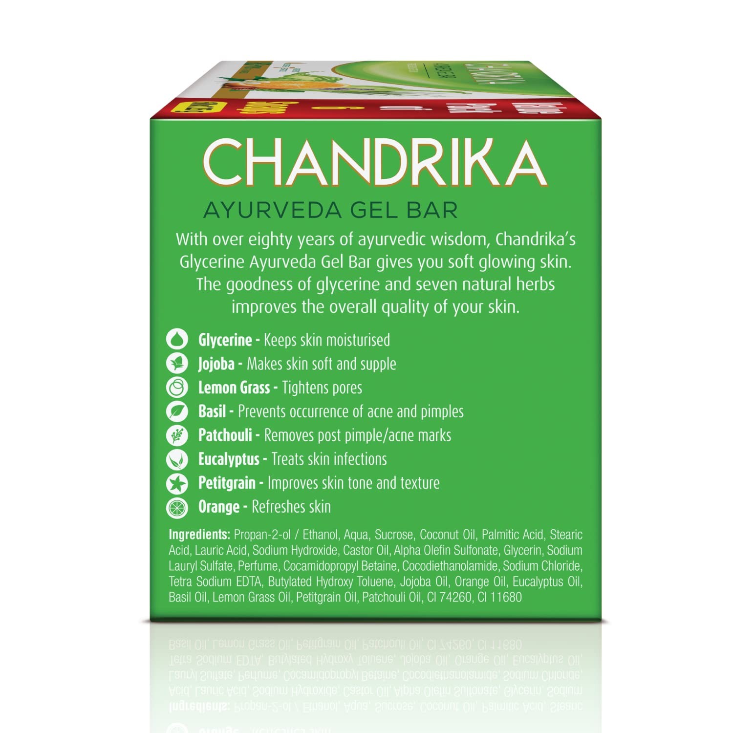 Chandrika Ayurveda Gel Bar For Moisturise Skin 125gm Each Set Of 6