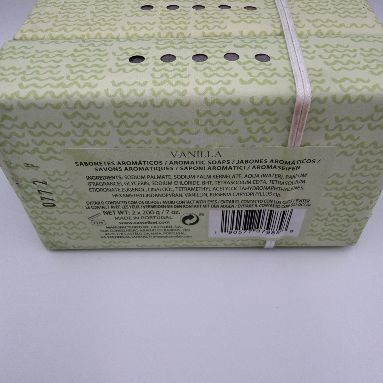 2 Pack Castelbel LTD Editions 7 Oz Bar Soap Vanilla Scented LG Made In Portugal