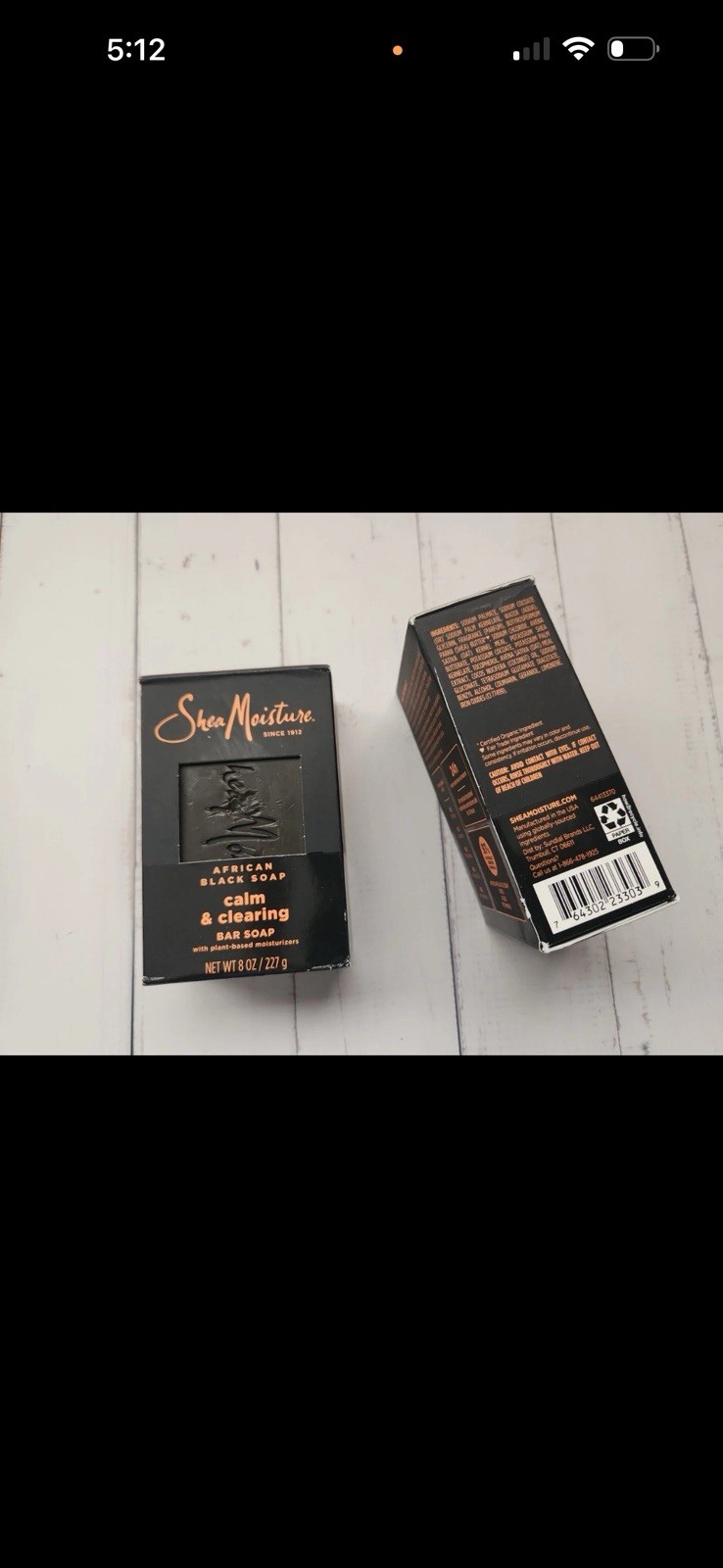 (Pack of 2) Shea Moisture African Black Soap, Calm & Clearing Bar Soap, 8 fl oz