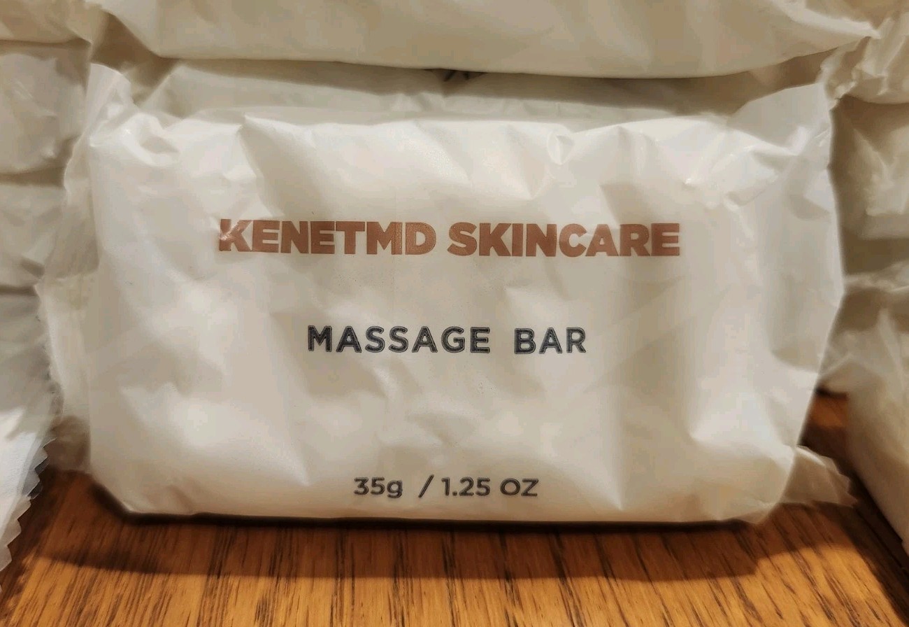 30 PACK KENETMD SKINCARE MASSAGE BAR SOAP WITHOUT PARABENS TRAVEL SIZE 1.25 OZ