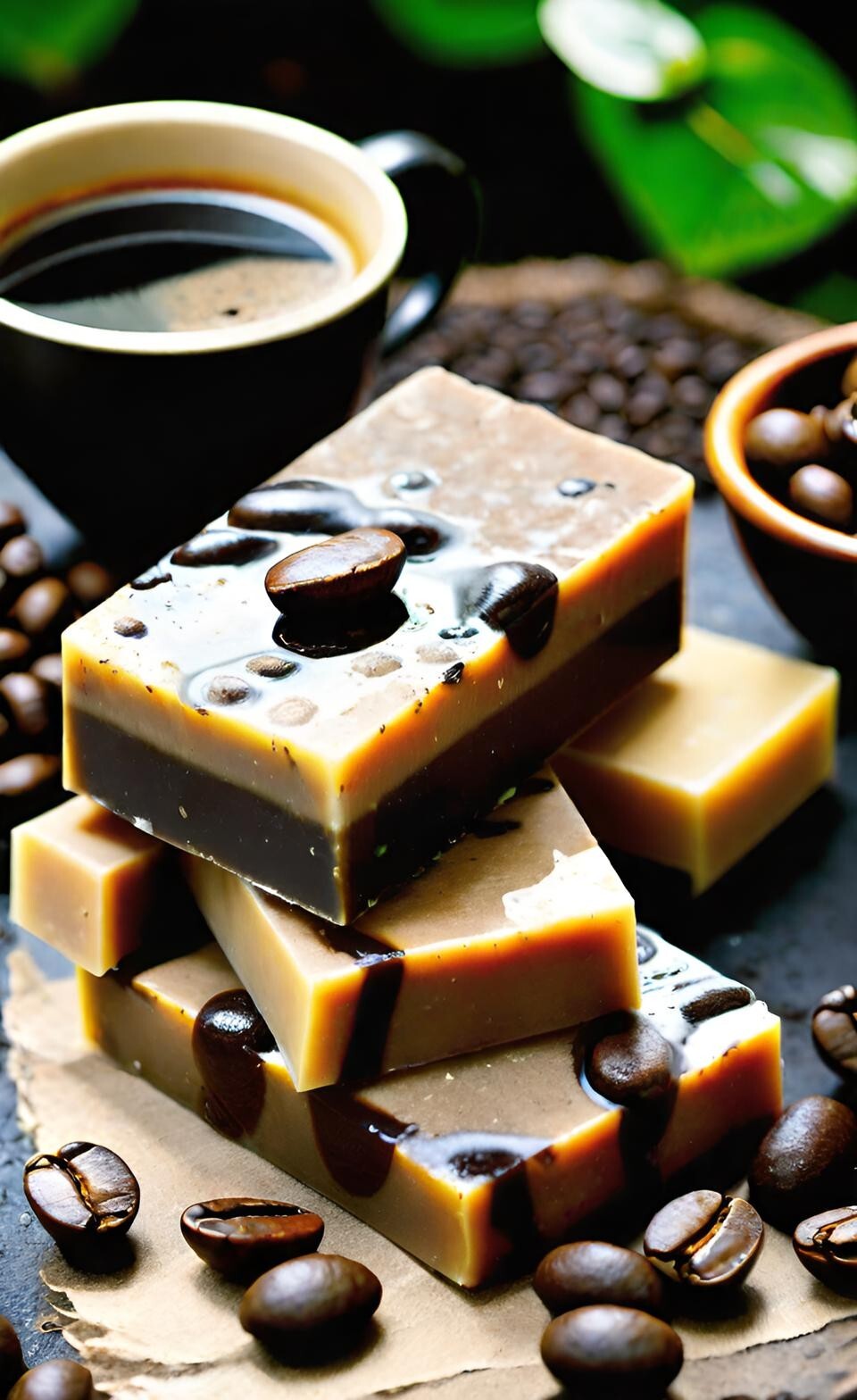 Coffee Handmade Organic Soap Bar Natural Oil Wonderful Scent Premium Body Spa