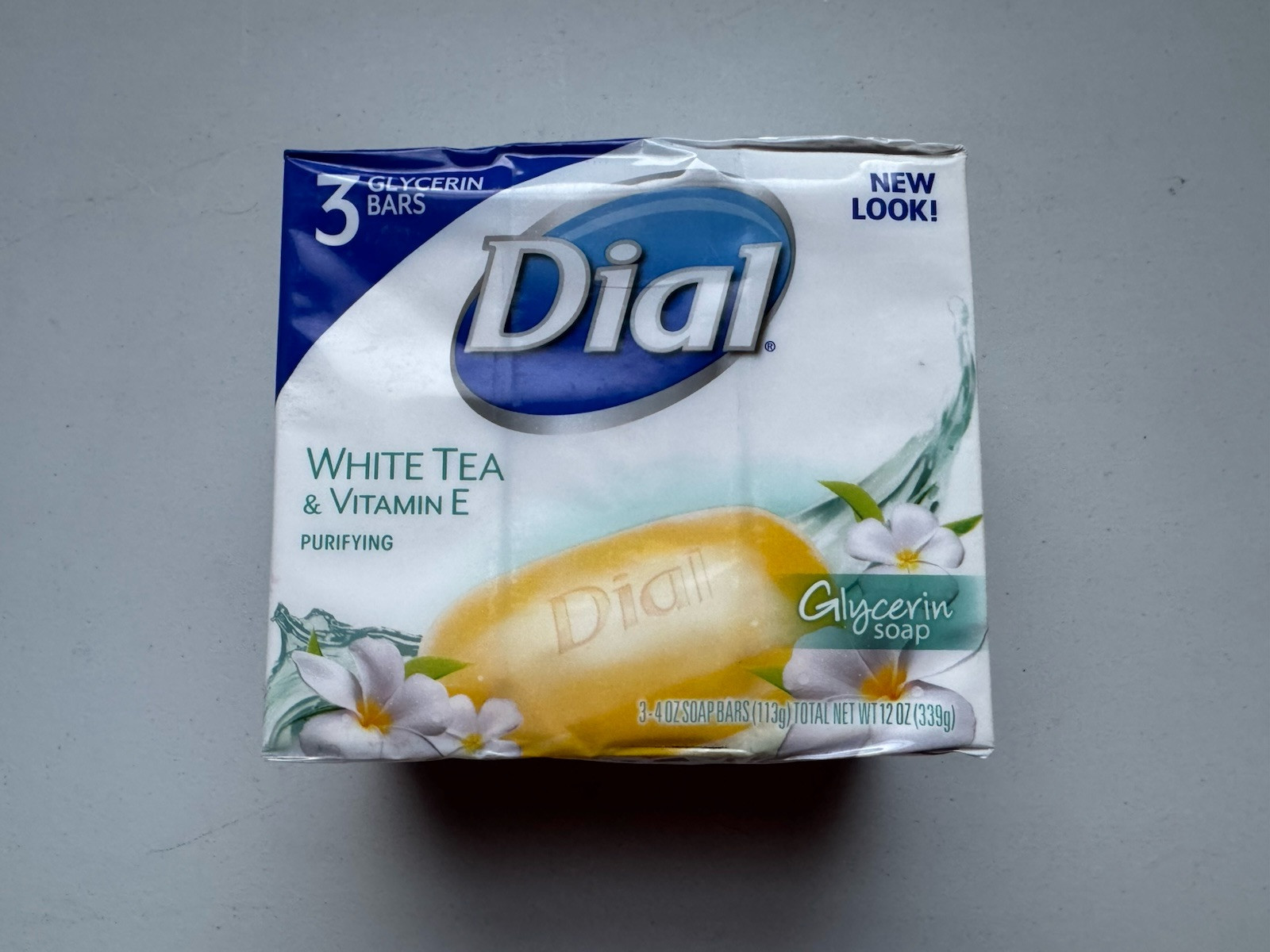 Dial White Tea Vitamin E Glycerin Soap 3 Bars 113g 40z