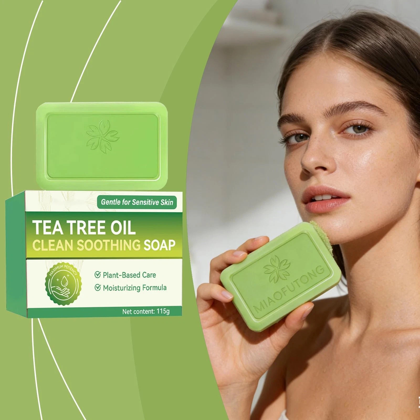 Veloma Soap Antifungal Soap Relief Soap Bar –Body Wash for Face Tea Tree Oil