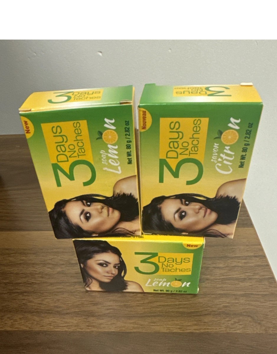 3 Days No Tactes Lemon Soap (80g/ 2.82oz Each) Pack Of 3