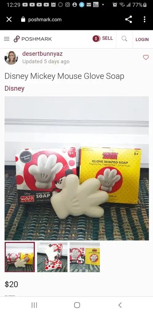 Disney Mickey Mouse Golden Shaped Soap