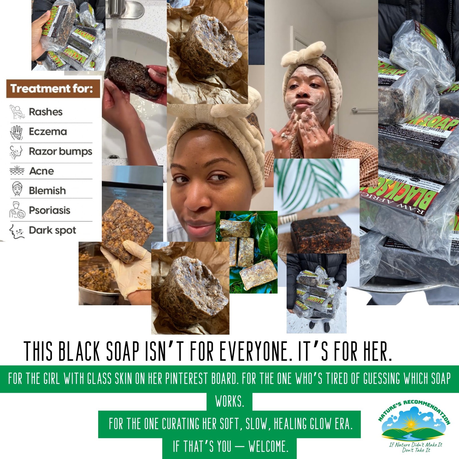 Premium African Black Soap – Pure 1 pound Bulk. Raw Organic Soap for Acne, Dr…