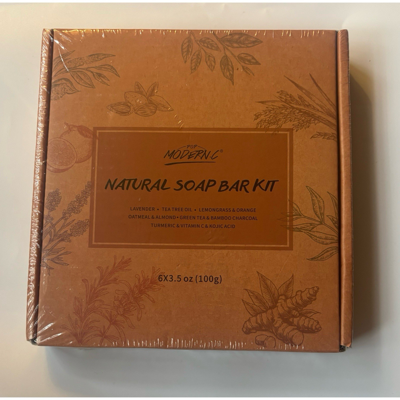 POP MODERN.C Natural Bar Soap Set for Men Women 6pcs Organic Soap ~ NWT