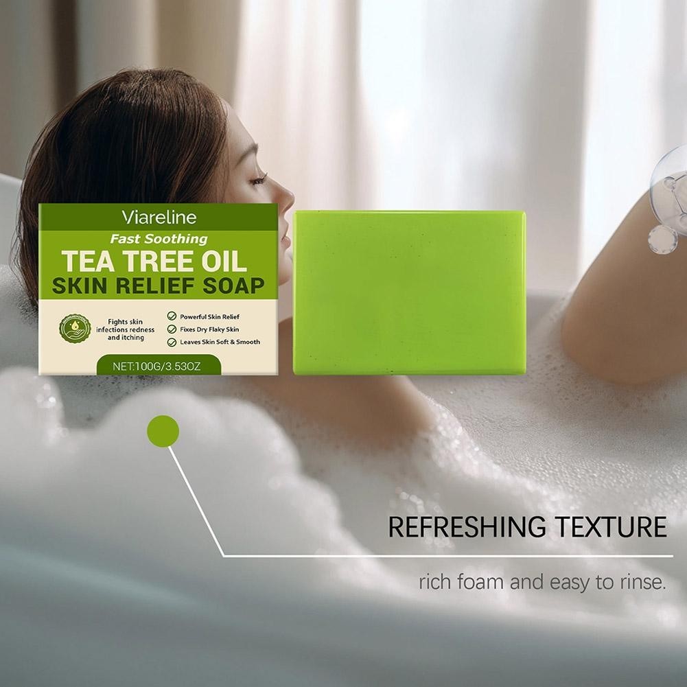 Relief Soap Bar, Loravey Tea Tree Oil Soap, Natural Soaps H For Well-being M5R5