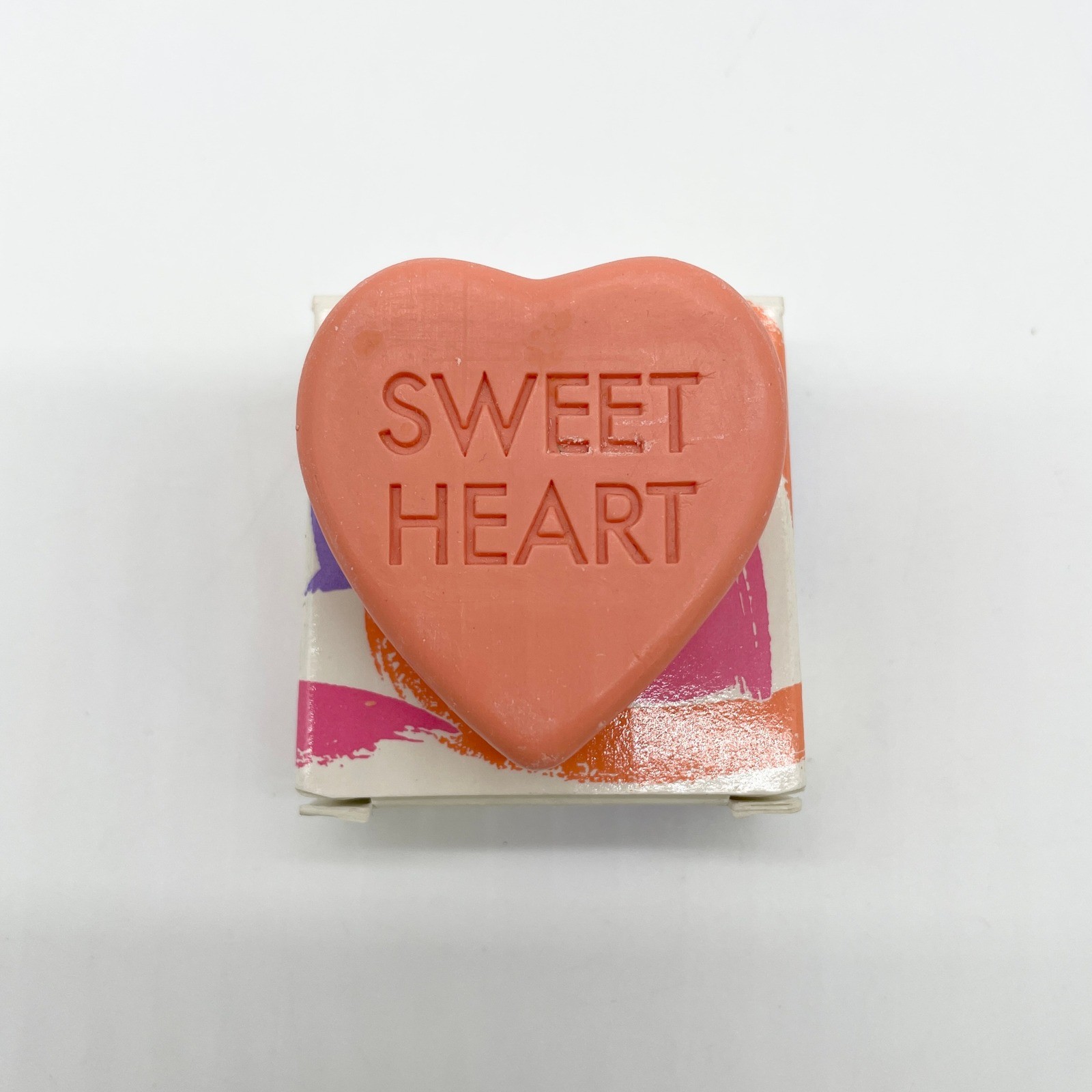 Vintage Avon Bath Soap Heart to Heart 1980s Hugs Kisses Sweetheart Valentines