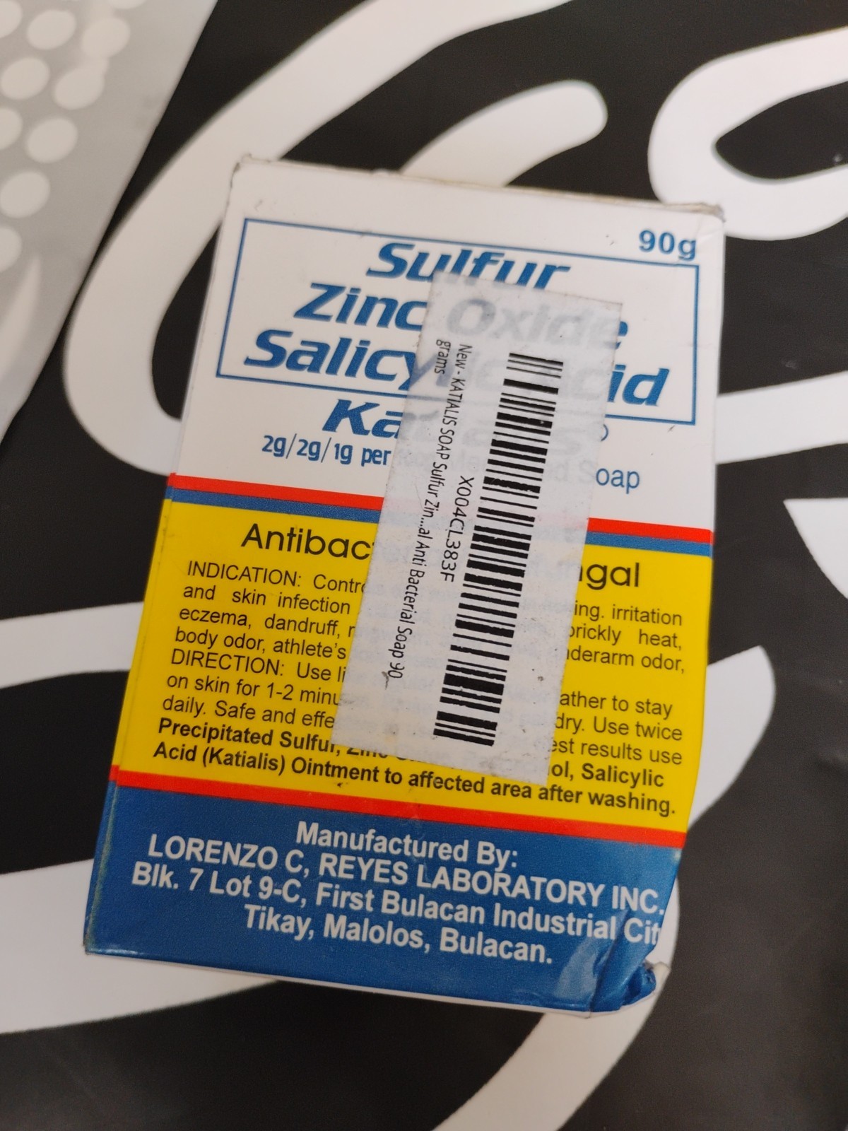 KATIALIS SOAP Pack of 2 Sulfur Zinc Oxide Salicylic Acid Anti Fungal Anti NIB